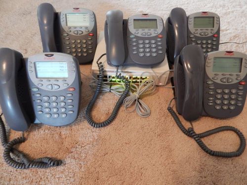 Lot of 5 Avaya 5410 Digital Display IP Office with Stand
