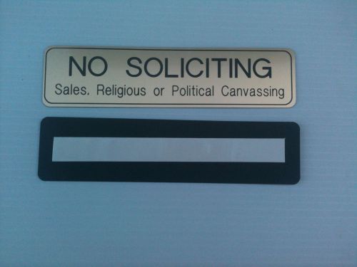 No Soliciting Sign Quality Engraved Sign for Business or Residential