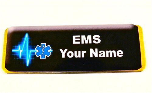 EMS,PARAMEDIC/EMT/HEART RHYTHM PERSONALIZED MAGNETIC ID NAME BADGE TAG,MEDICAL