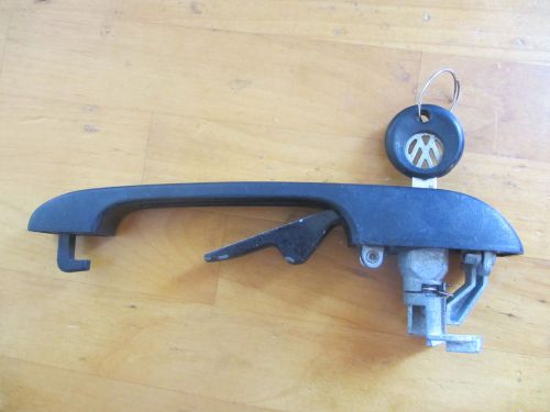 Used old classic VW Wagon car door handle with lock and key