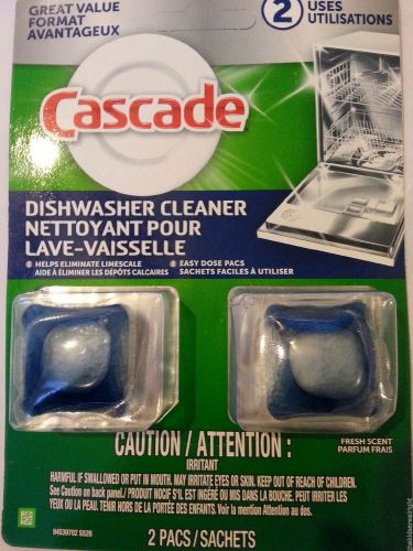 Cascade 2 x 2ct dishwasher cleaner helps eliminate limescale &amp; grease for sale