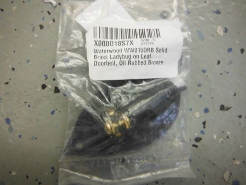 Waterwood WW015PW Solid Brass Ladybug on Leaf Doorbell - Oil Rubbed Bronze (B2)