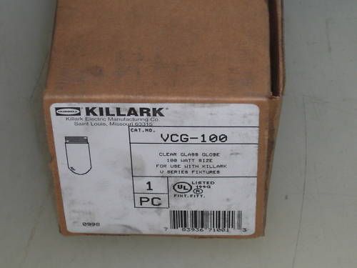 KILLARK VCG-100  INCANDESCENT FIXTURE GLOBE *NEW*