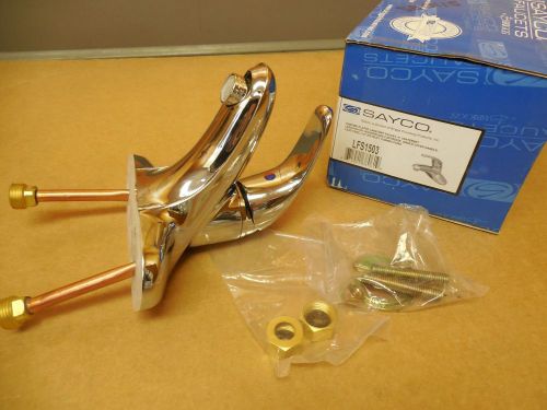 Sayco chrome plated lavatory faucet lfs1503 4&#034; centerset 1/2&#034; ips inlet conn. for sale