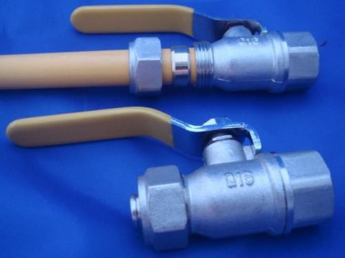 1/2&#034; brass ball valve female npt for 1/2&#034;  gasflex flexible pipe (box x 6) for sale