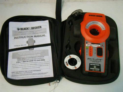 Black &amp; Decker Bulls Eye Laser Level Stud Metal AC Wire Sensor 386386 BDL110S