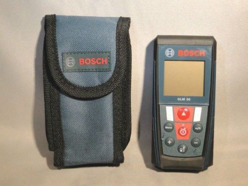 Bosch 165ft  glm 50 laser distance measurer w/ soft case for sale