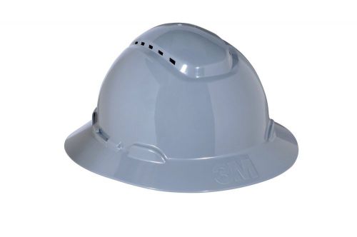 3m full brim hard hat h-808v, 4-point ratchet suspension, vented, gray,new for sale