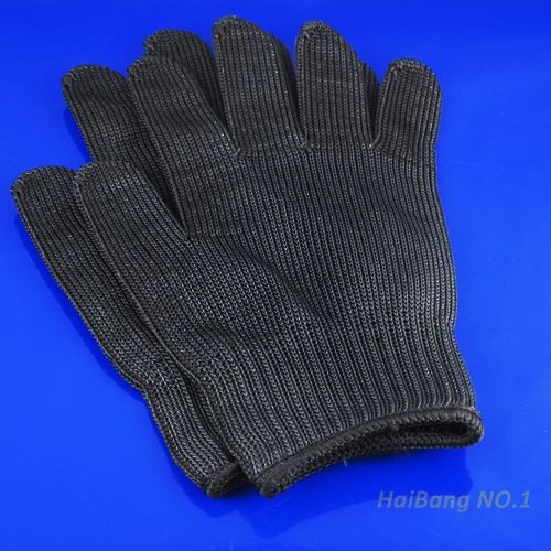 2X Black Stainless Steel Wire Safety Anti-Slash/Cut/Static Resistance Gloves Y3
