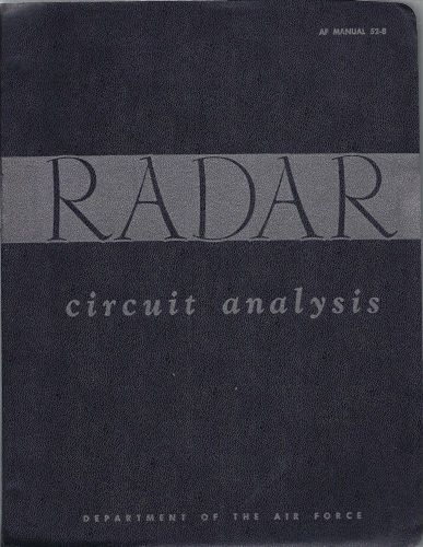 1959 Radar Circuit Analysis Dept Of The Air Force Book
