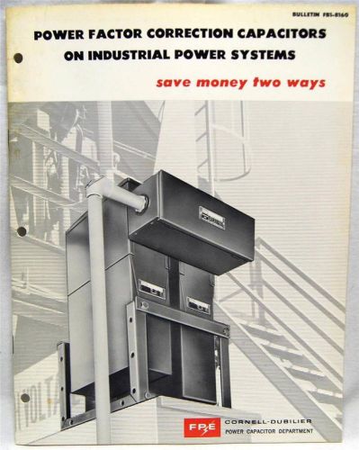 FPE CORNELL DUBILIER ELECTRICAL POWER CAPACITORS CATALOG BROCHURE 1964 VINTAGE