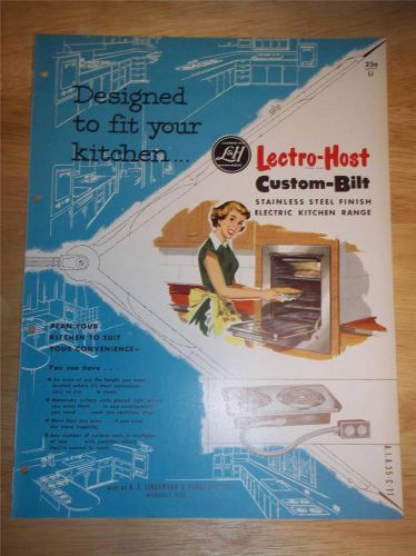 Vtg A.J Lindemann&amp;Hoyerson Co Catalog~L&amp;H Lectro-Host Custom-Bilt Kitchen Range