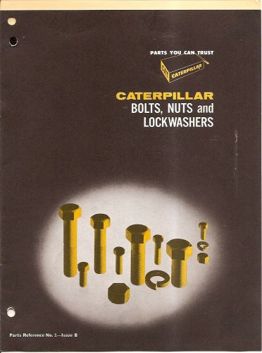 Equipment Brochure - Caterpillar - CAT - Bolt Nut Lockwasher - 1959 (E1466)