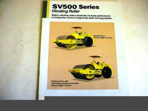 Sakai SV500 Vibrating Roller Color Brochure