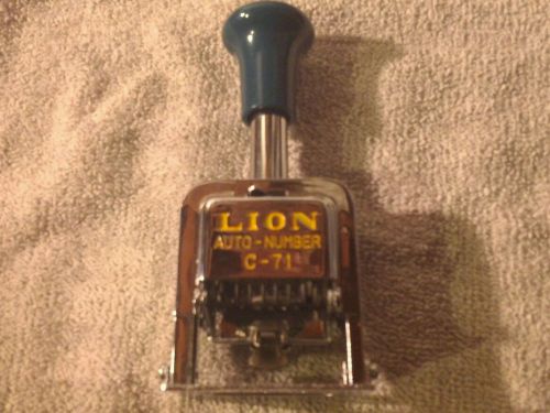 Lion auto numbering machine c-71 for sale