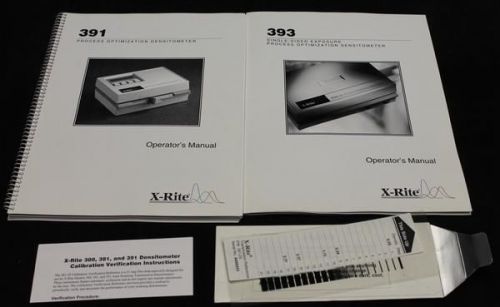 X-Rite Calibration Strip 381-25 &amp; 391 393 Operators Manual Free Shipping!