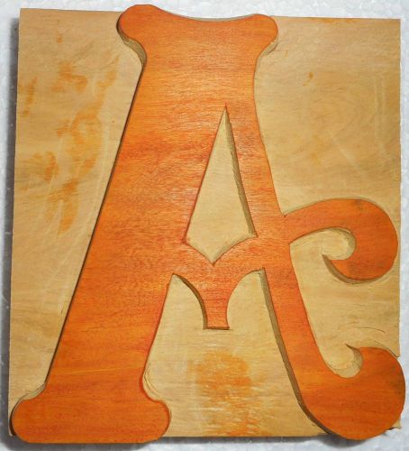 Letterpress Letter &#034;A&#034; Wood Type Printers Block Typography Collection.B958