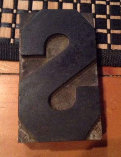 Vintage / Antique Letterpress 4&#034; Wood Printer&#039;s Type Letter &#034;S&#034;