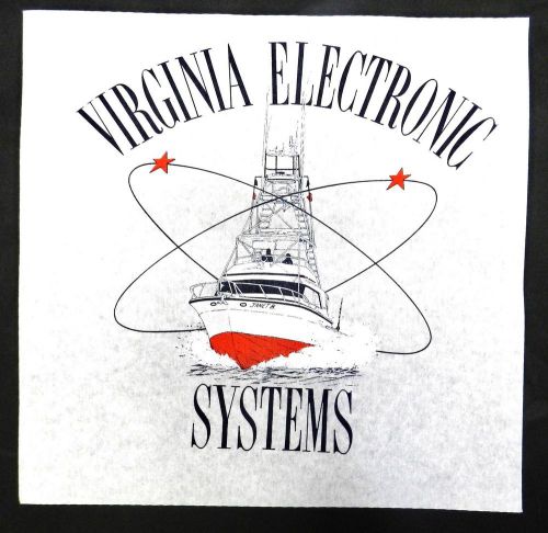 Virginia Electronic Systems Charter Boat Screen Print Transfer Wall Sample