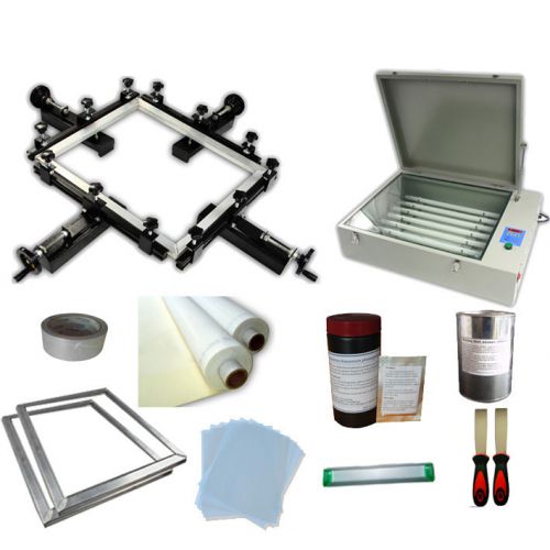Manual screen stretcher 20x24 uv exposure unit screen printing plate making kit for sale