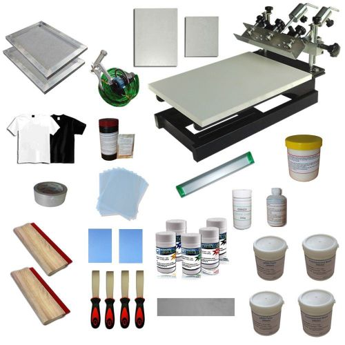 Screen Printing Starter Kit w 3 pallets screen press &amp; printing material package