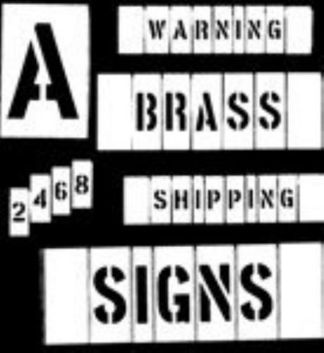 Brass interlocking stencils (ch hanson series 311) 2&#034; letter set for sale