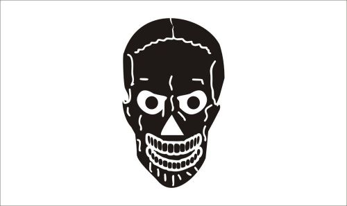 2X &#034;Skull with Bone&#034; Funny Car Vinyl Sticker Decal Truck Bumper Laptop - 751 B