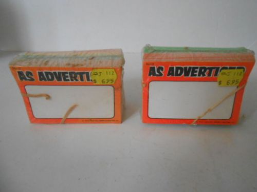 3-1/2 X 2-1/2 STORE SALE SIGNS PEEL AND STICK STRIP &#034;AS ADVERTISED&#034; 200 PCS