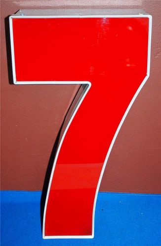 Indoor or outdoor large acrylic advertising sign number &#034;7&#034; for sale