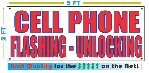 CELL PHONE FLASHING UNLOCKING Banner Sign NEW Larger Size Best Price for The $$$