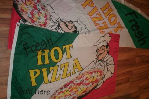 Pizza Flag Lot 3&#039;x5&#039; flag 11.5&#039; swooper flag banner