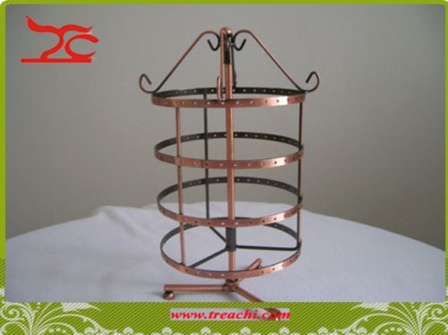 Rotatable Earrings Display Holder 132 Holes Rotating Metal Fashion Jewelry Stand