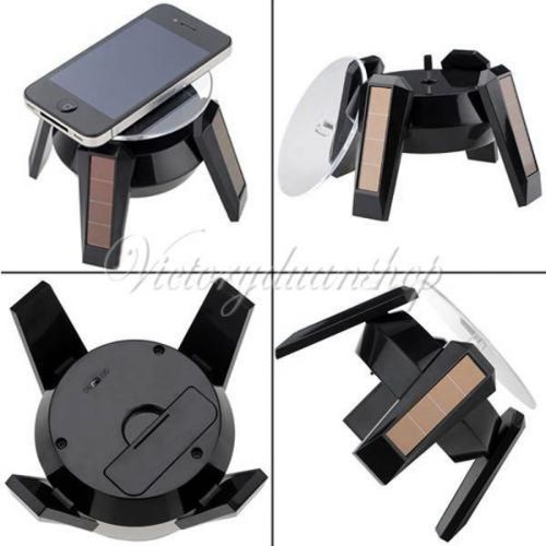 Solar Rotating Display Stand Base Turn Table Plate for Jewelry Watch Cellphone