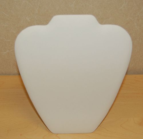 White Leatherette Necklace Easel Jewelry Bust Display Stand Holder