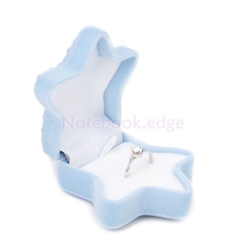 Velvet Starfish Ring Earring Brooch Cufflink Jewelry Display Gift Box Wedding