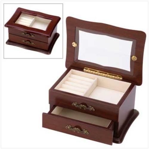 Wood Window Jewelry Box Home Locomotion