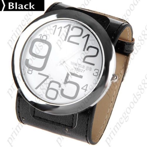 PU Leather Strap Quartz Wrist Free Shipping Wristwatch Women&#039;s Black