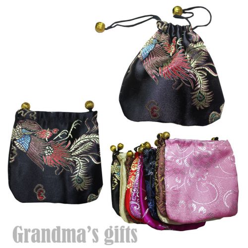 10pcs 4.4x4.2&#034; Chinese Folk Brocade Pouch Purses Jewelry Coins Gift Bag(S)