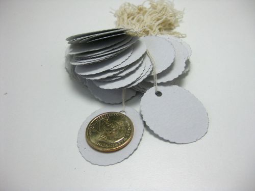 100 PCS String Jewelry Tags Paper Tie Label Price hang Merchandise Large Size