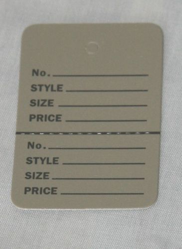200 GRAY Small (1.1/4 x1.7/8) Perforated Unstrung Price Merchandise Store Tags