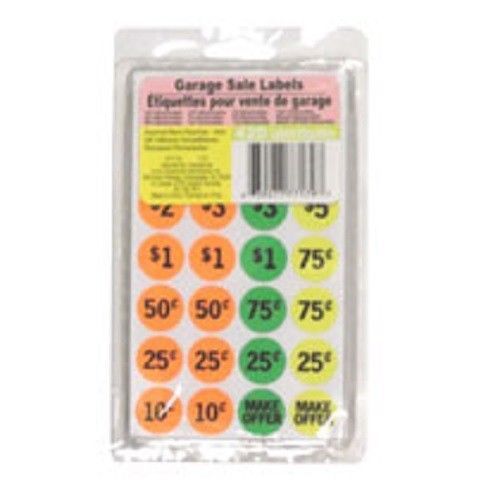 Garage sale neon pricing stickers (880) labels    !!! great deal !!! for sale