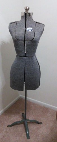 ACME Adjustable Dress Form Size A Vintage 1950&#039;s Mannequin Cast Iron Stand