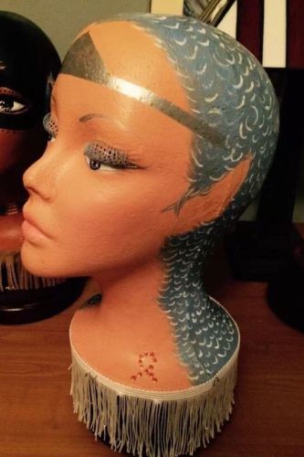 One Of A Kind Painted Styrofoam Mannequin Fairy Head Hats Wigs