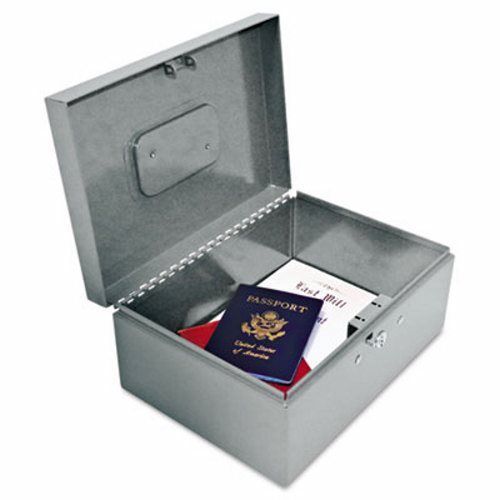 Steelmaster Locking Heavy-Duty Security Box, Tumbler Lock, Gray (MMF221F92GRA)