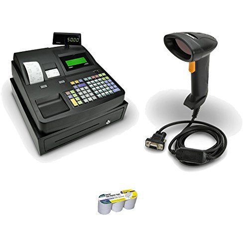 Royal alpha 5000ml cash register w/ barcode scanner and roll paper 3 pack for sale