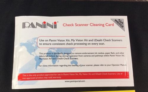 Panini Check Scanner Clening Cards 30qty * NEW * Make Offer