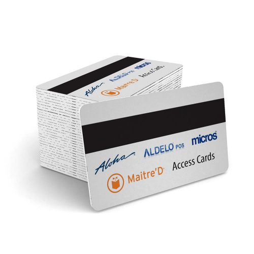 25 POS Employee Access ID Swipe Card - POS Access Cards Micros + 25 Card Reels