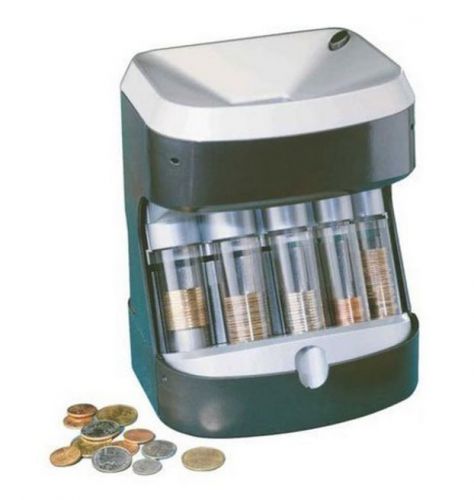 Motorized Coin Sorter Battery Opp Hopper Change Paper Tubes Bank Counter Stacks