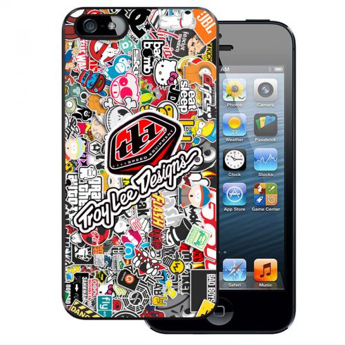 New Troy Lee Designs stickerbomb iPhone Case 4 , 4S , 5 , 5S , 5C , 6 , 6 Plus