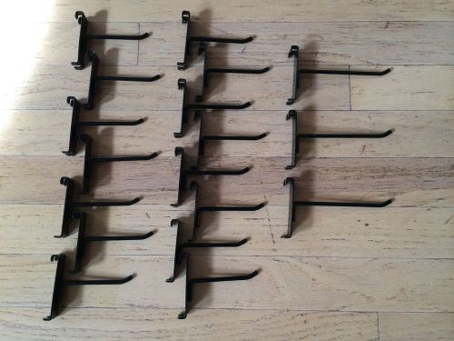 4&#034; And 6&#034; Gridwall Metal Hook Peg Hangers, Black (15 Of 4&#034; And 3 Of 6&#034;)